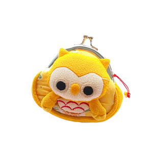 日本零钱包和风布艺真丝猫头鹰造型卡通可爱招财猫钥匙耳机硬币包