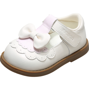牧童女童皮鞋春秋软底宝宝鞋洋气蝴蝶结可爱公主鞋甜美小女孩单鞋