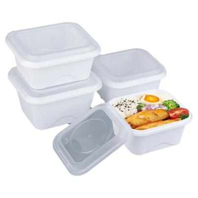 一次性打包盒方形餐盒食品级家用便当盒饭盒耐高温可加热盒子10套