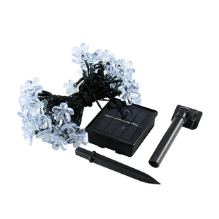 太阳能户外防水LED彩灯闪灯串灯满天星超亮七彩变色花朵庭院灯串