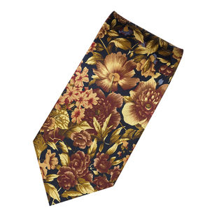 帝王谷 卢瓦尔溪高端黄花纹复古领带休闲商务男士正装真丝礼盒