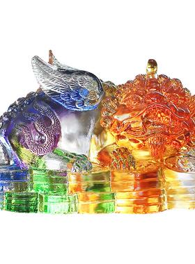 琉璃飞天貔貅风水摆件招财礼品