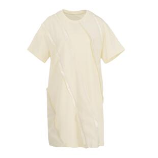 【淡人穿搭】LAMBOYO舒芙蕾轻法风25夏新款极简连衣裙短袖t恤裙