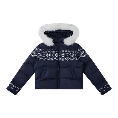 FDR官方店  费尔岛毛领加厚外套情侣短款2025新款羽绒服女款冬季