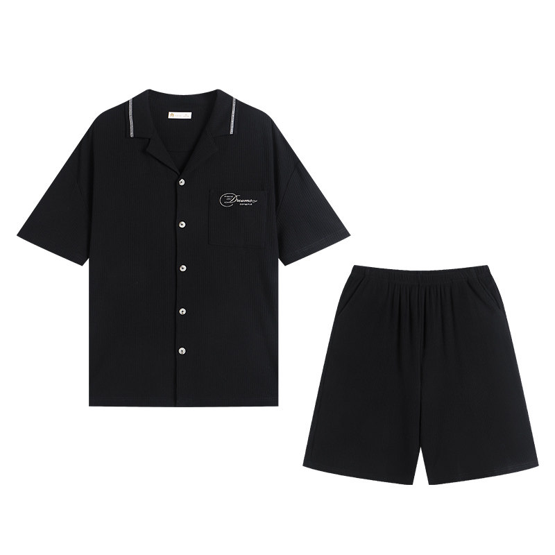 纯棉夏极简风情侣慵懒休闲家居服