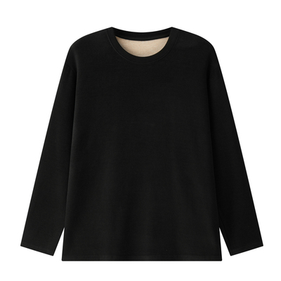 半墨大码德绒打底衫宽松