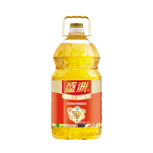 盛洲二代食用调和油5升 食用油家用植物油桶装油瓶装炒菜批发油