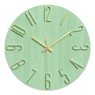 钟表大气时钟挂墙客厅极简挂钟简约现代挂式家用时尚石英钟静音表
