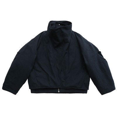 纯棉假两件立领双门襟夹克棉服