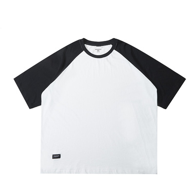 韦恩泽维尔大码纯棉插肩袖t恤男宽松夏季薄运动休闲遮肉显瘦8827