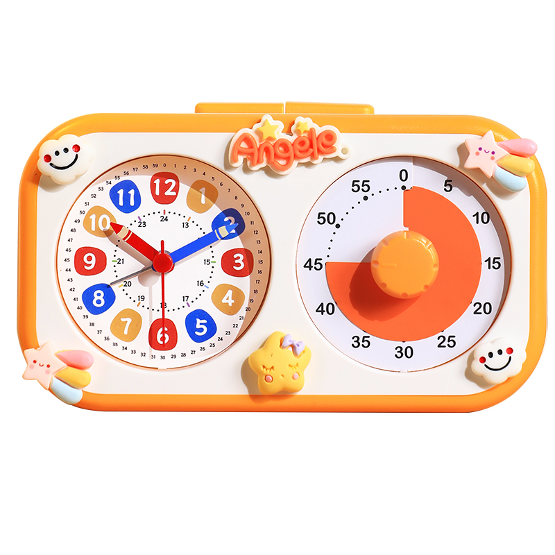 儿童学习专用闹钟计时器二合一小学生自律神器倒定时器时钟三合一