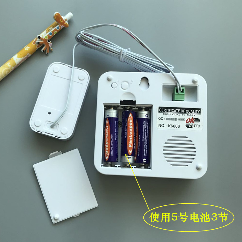 新款有线门铃音乐简单家用大音量带线可调铃声电子老式电池款门禁