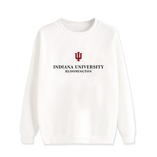 IUB印第安纳大学伯明顿分校卫衣圆领套头加绒加厚宽松青少年班服