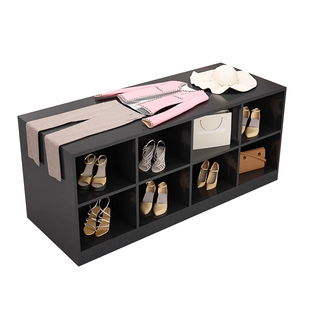 定制服装店中岛柜双面黑色展示台女装店中间摆放桌子陈列柜展示柜