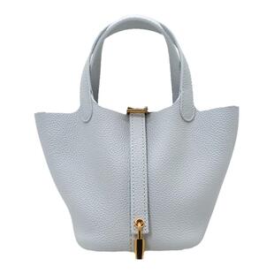 真皮气泡绿色菜篮子包包女高级感百搭手提水桶包大容量牛皮子母包