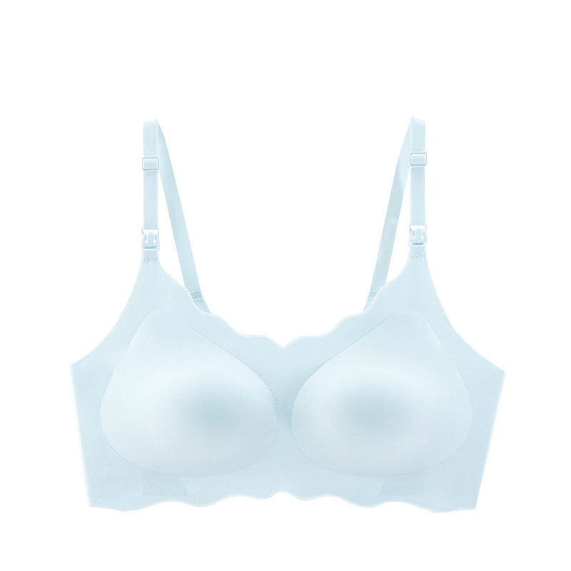 【达人专享】婧麒25H无尺码透气四季哺乳文胸孕妇内衣无痕无背扣