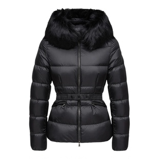 25 m蒙家小蛮腰蒙口羽绒服女长短款连帽大毛领收腰修身高端鹅绒衣