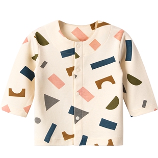 乖奇熊婴儿小外套纯棉男女宝宝长袖上衣服春秋季外出开衫T恤内衣