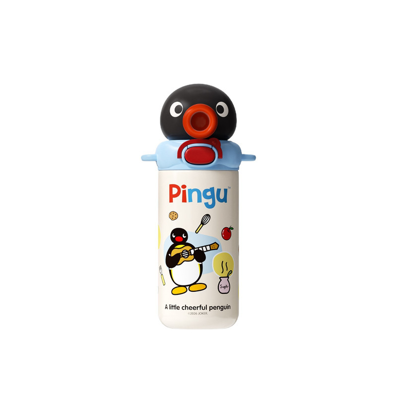 pingU企鹅可爱吸管保温杯弹盖