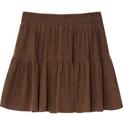 休闲显瘦A字蓬蓬灯芯绒复古短裙