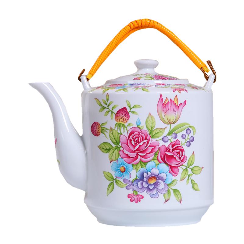 景德镇陶瓷茶壶大容量青花瓷凉水壶大号冷水壶夏季家用茶水壶防爆