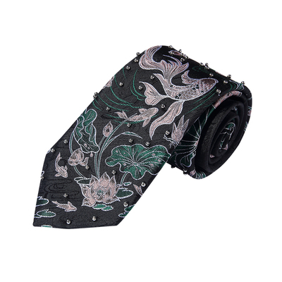 WILLIAMMILTON刺绣锦鲤之缘领带