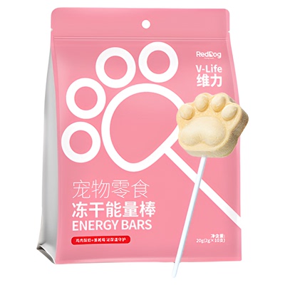 红狗冻干鸡肉棒棒糖10支猫狗通用