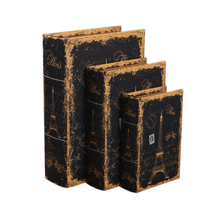 复古欧式假书书房书柜装饰摆件仿真书收纳盒子桌面拍照道具书摆设