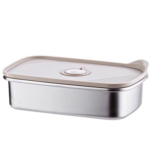 日本304不锈钢保鲜盒食品级冷冻食物专用水果便当盒子可蒸煮烤箱
