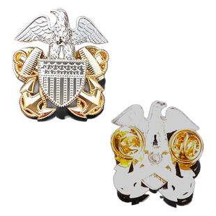 军迷美国海军小帽徽贝尼帽船帽帽徽 胸徽胸牌勋章金属徽章标军衔