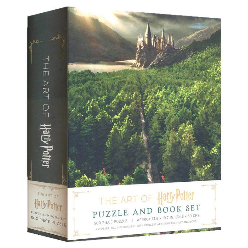 The Art of Harry Potter Puzzle and Book 哈利·波特艺术拼图书 32 页收藏小册子 500 块拼图 英文原版进口儿童图书