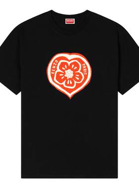 【季末特惠】KENZO 26春夏新品 女士海棠花宽松版型T恤衫
