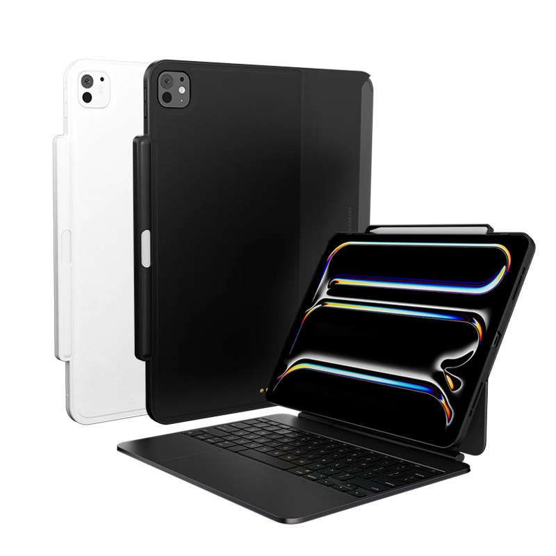 Mageasy适用2025款M5苹果iPad Pro11寸妙控键盘10.9伴侣12.9防弯13保护单后壳air7/6/5笔槽防摔套轻薄磁吸