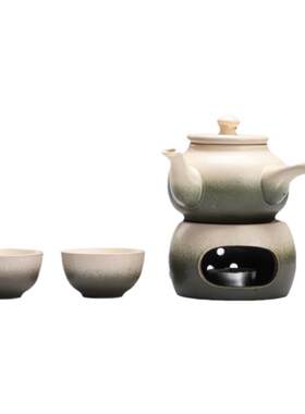 围炉煮茶壶粗陶蜡烛侧把壶复古