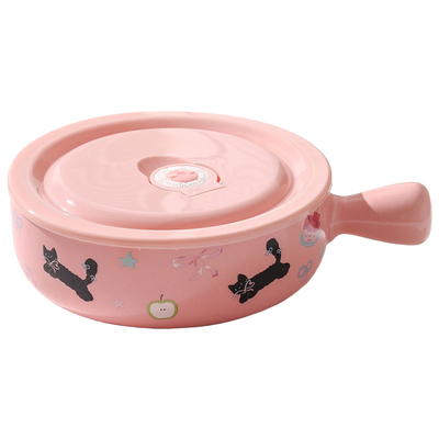 可爱猫陶瓷泡面碗大容量带盖