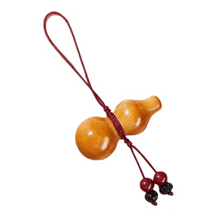 【杭州灵隐】天然老桃木葫芦挂件朱砂吊坠手机链汽车钥匙扣护身符