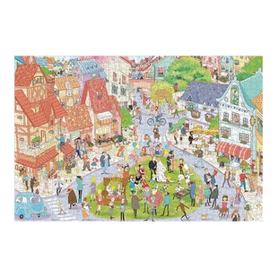 古部小镇婚礼1000片成人版拼图结婚礼进行时情人节送礼物益智玩具