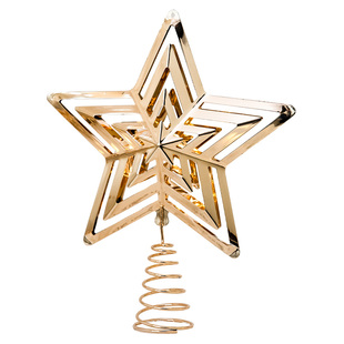 诺琪 北欧INS铁艺圣诞树顶星圣诞树顶部五角星星星圣诞节装饰品