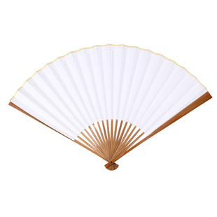 7-9.5寸老料文玩玉竹扇骨空白书法创作苏工素白折扇贴梁刮宓定制