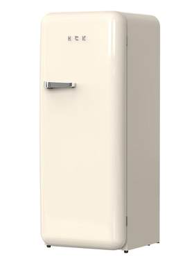 HCK哈士奇冻吐司复古冰箱全保鲜冷冻柜立式冰柜家用客厅风冷单门