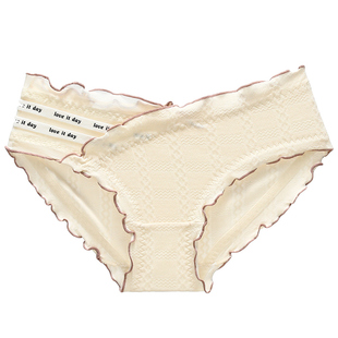 六只兔子内裤女纯棉底裆亲肤透气少女三角裤木耳边纯欲低腰短裤头