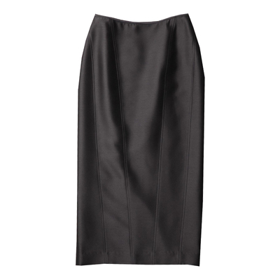 TANG TOWN自制奢美视觉融合高级气质 甄选重磅丝羊毛后侧开衩半裙