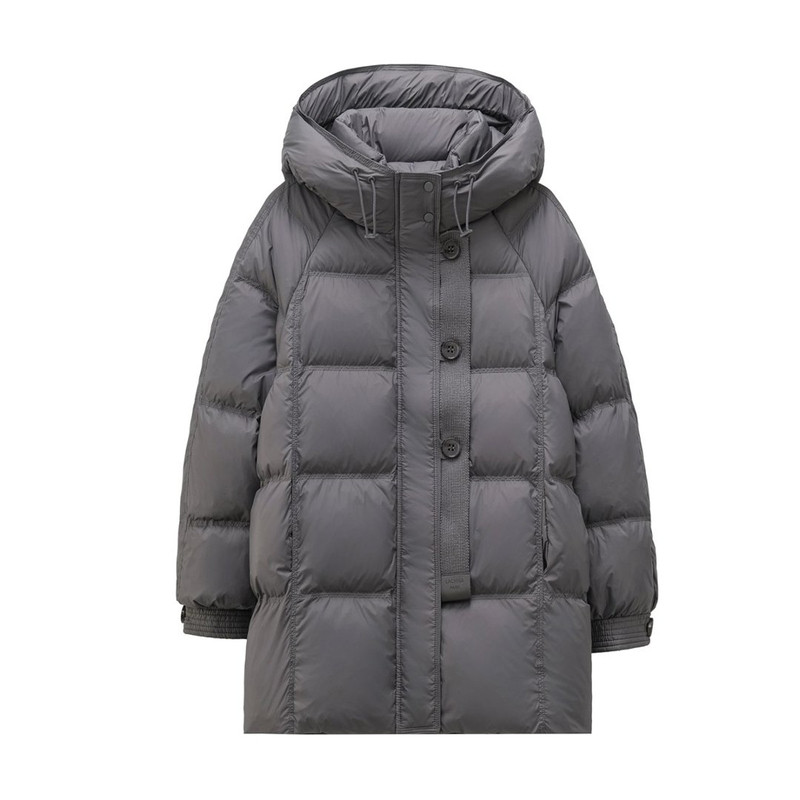 加肥加大码羽绒服女冬季宽松200斤胖mm白鸭绒减龄保暖连帽外套300