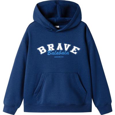 巴拉巴拉儿童加绒卫衣连帽打底衫