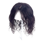 花枝翘头顶补发片女遮盖白发真人发卷发假发片递针仿真头皮羊毛卷