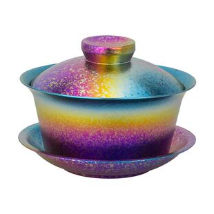 钛途TiTo纯钛盖碗泡茶器便携式双层防烫茶器具泡茶壶小茶壶水壶