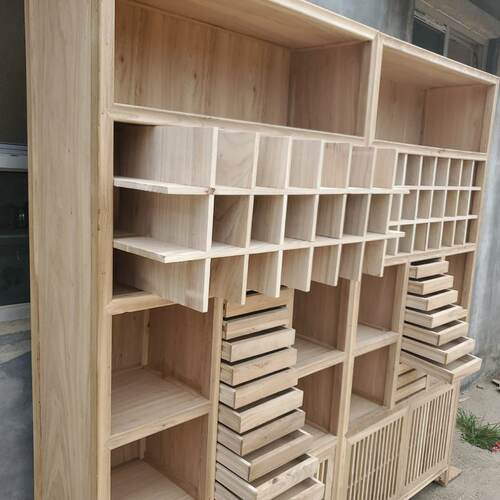 榆木新中式茶饼柜展柜禅意茶庄茶楼