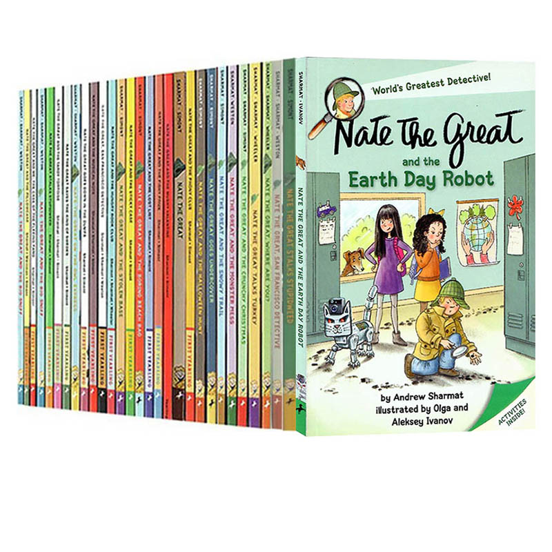 了不起的小侦探内特 英文原版 Nate The Great 汪培珽书单推荐 儿童桥梁章节小说书 大侦探内特 课外英语读物