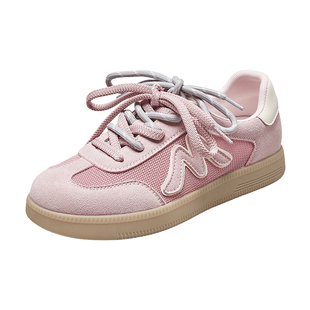 YRC粉色少女心德训鞋女2025春季新款时尚潮流ins显脚小休闲板鞋