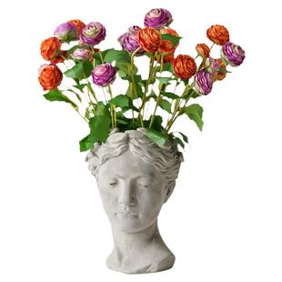 仿真牡丹花假花室内客厅装饰花摆件餐桌花摆设露莲花干花花束轻奢